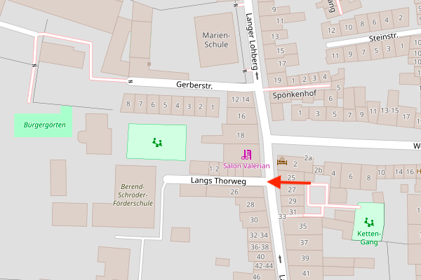 Stadtplan: Lübeck, Langer Lohberg 22-24